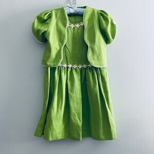 Ceil Ainsworth green child's spring dress